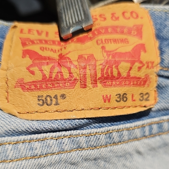Levis 501 Buttonfly Jeans 36 X 32 - Picture 2 of 12